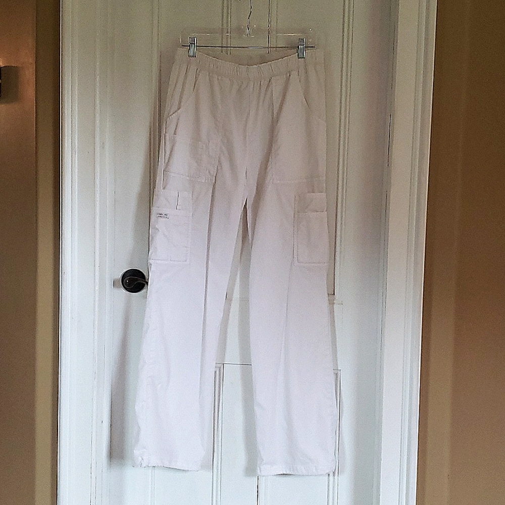 Cherokee 8 pocket scrub pants white size Medium Tall